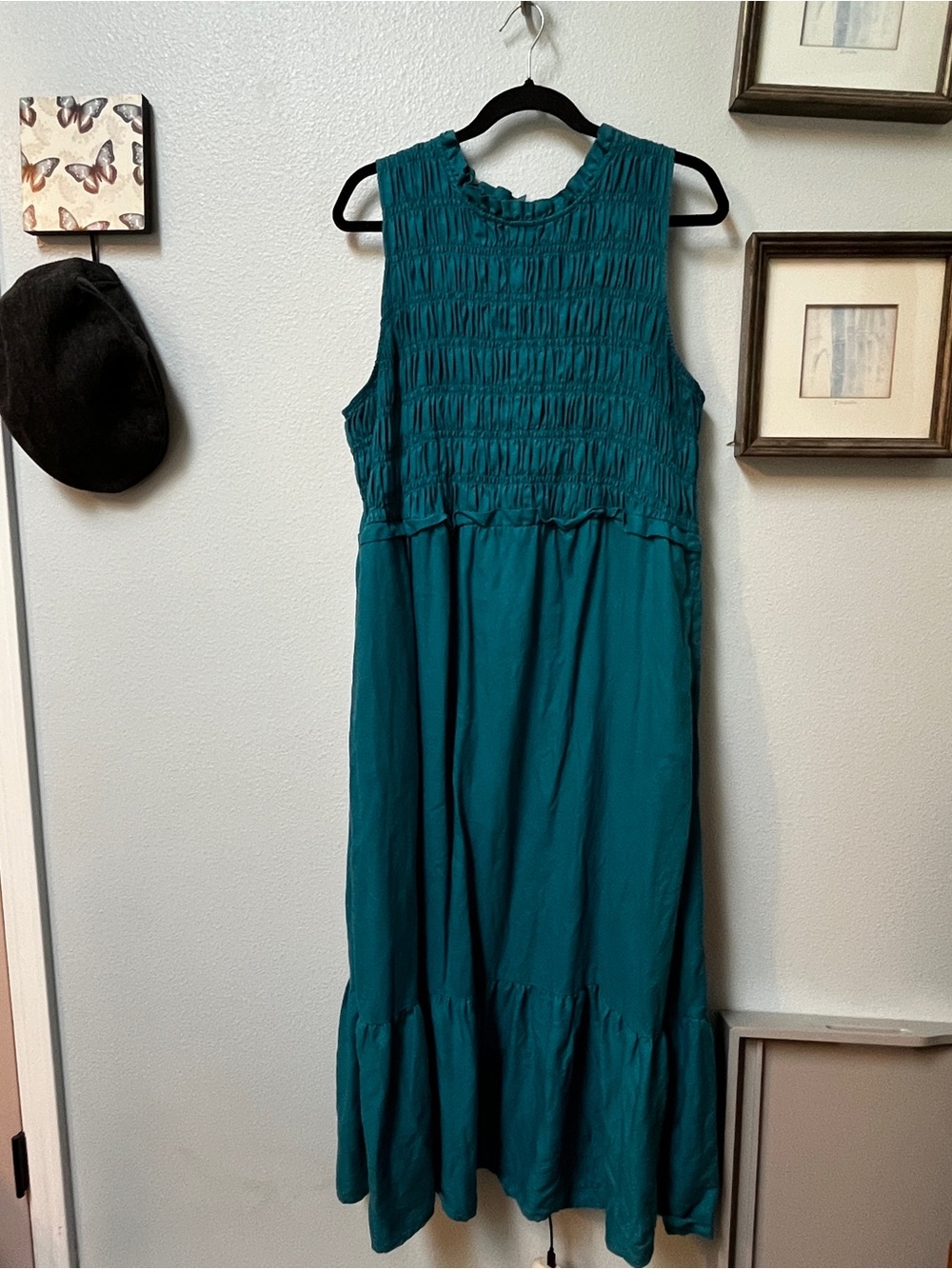 Boden Teal 100% Linen Dress  20/22
